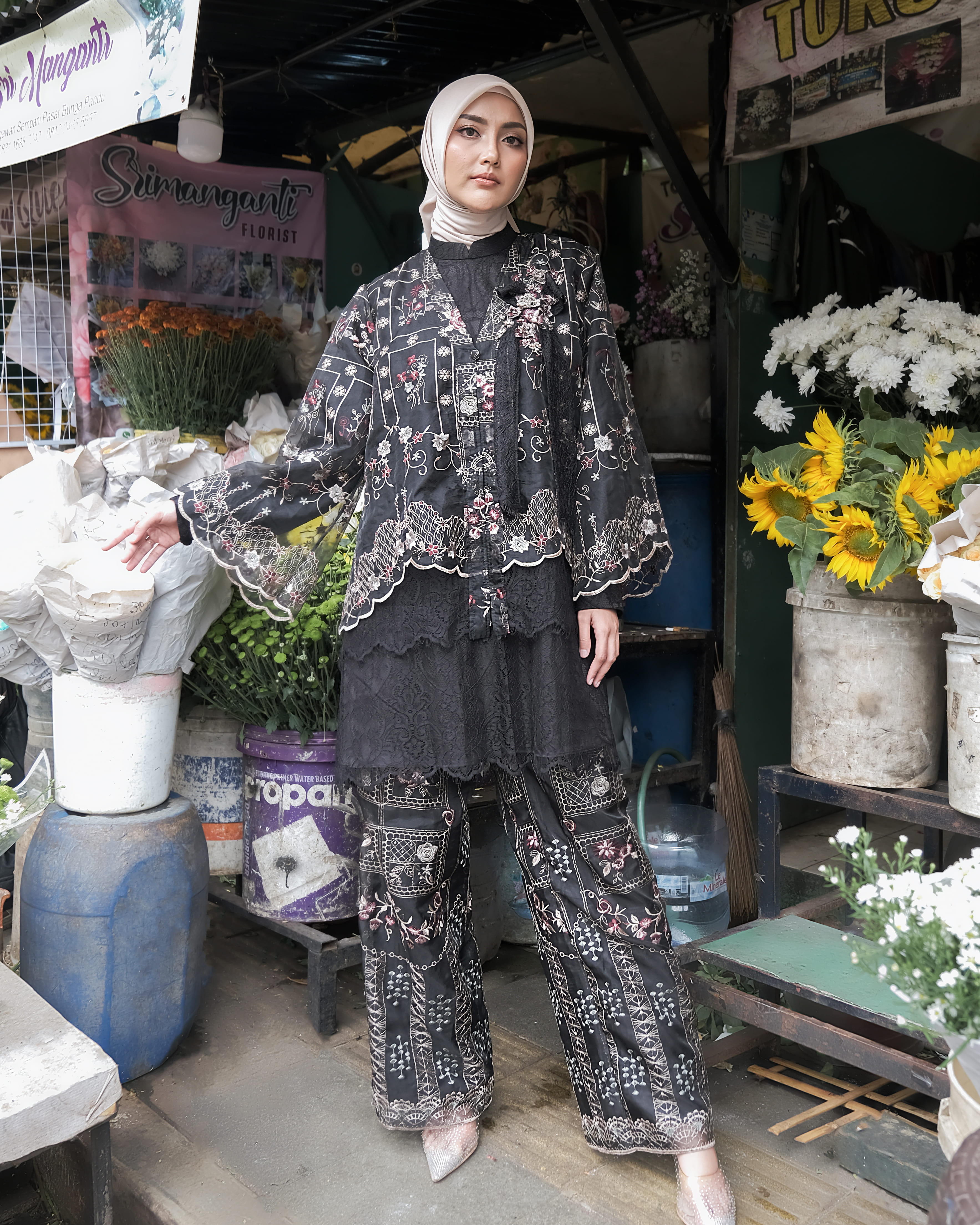 Flo Castop Black & Organza Pant